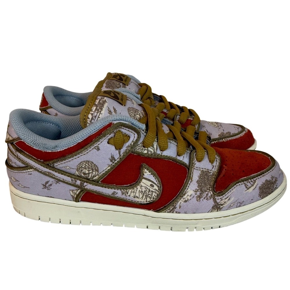 Nike SB Dunk Low Pro City of Style Football Grey Red FN5880-001 Mens Sneakers 10